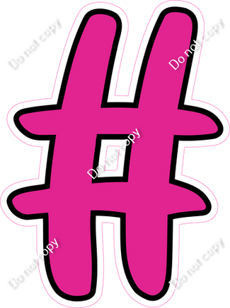 CUL 23.5" Individuals - Flat Hot Pink #