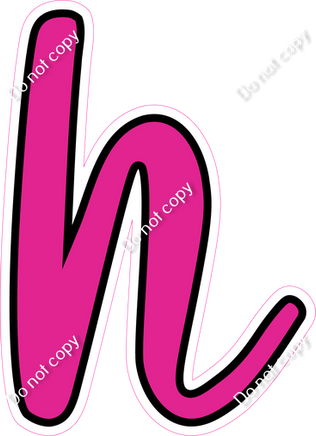 CUL 23.5" Individuals - Flat Hot Pink h