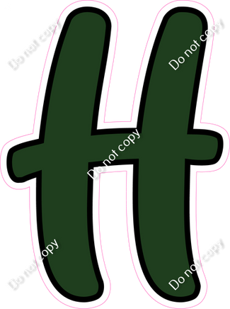 CUL 23.5" Individuals - Flat Hunter Green H