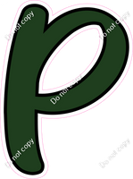 CUL 23.5" Individuals - Flat Hunter Green P