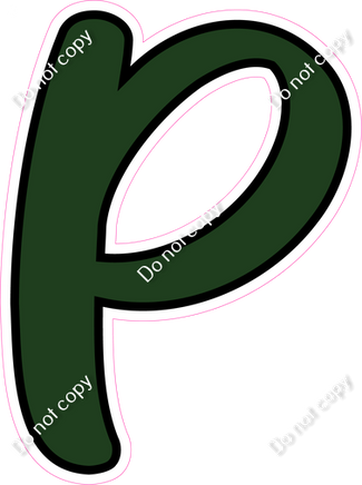 CUL 23.5" Individuals - Flat Hunter Green P