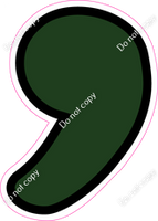 CUL 23.5" Individuals - Flat Hunter Green Apostrophe