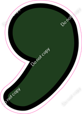 CUL 23.5" Individuals - Flat Hunter Green Apostrophe