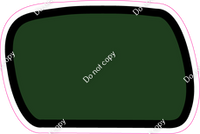 CUL 23.5" Individuals - Flat Hunter Green Dash