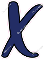 CUL 23.5" Individuals - Flat Navy Blue X