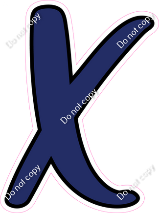 CUL 23.5" Individuals - Flat Navy Blue X