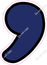 CUL 23.5" Individuals - Flat Navy Blue Apostrophe