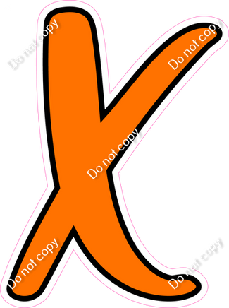 CUL 23.5" Individuals - Flat Orange X