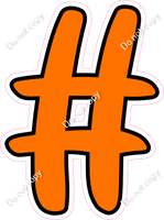 CUL 23.5" Individuals - Flat Orange #