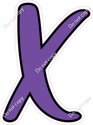 CUL 23.5" Individuals - Flat Purple X