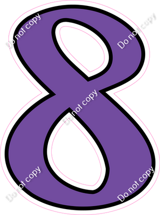 CUL 23.5" Individuals - Flat Purple 8