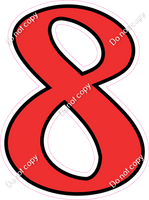 CUL 23.5" Individuals - Flat Red 8