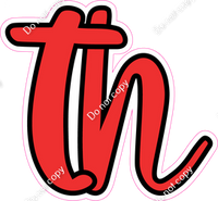 CUL 23.5" Individuals - Flat Red TH