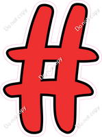 CUL 23.5" Individuals - Flat Red #