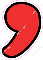 CUL 23.5" Individuals - Flat Red Apostrophe