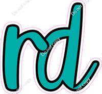 CUL 23.5" Individuals - Flat Teal RD