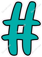 CUL 23.5" Individuals - Flat Teal #