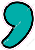 CUL 23.5" Individuals - Flat Teal Apostrophe