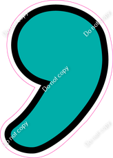 CUL 23.5" Individuals - Flat Teal Apostrophe