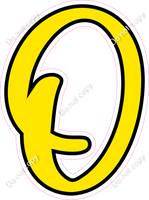 CUL 23.5" Individuals - Flat Yellow O