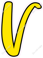 CUL 23.5" Individuals - Flat Yellow V