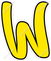 CUL 23.5" Individuals - Flat Yellow W