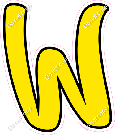 CUL 23.5" Individuals - Flat Yellow W