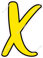 CUL 23.5" Individuals - Flat Yellow X