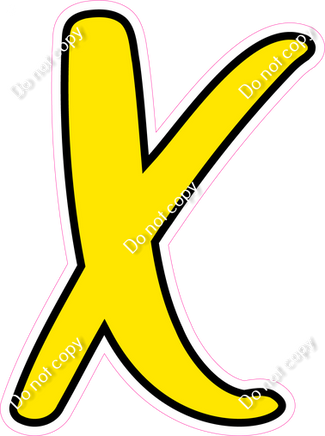 CUL 23.5" Individuals - Flat Yellow X