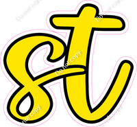 CUL 23.5" Individuals - Flat Yellow ST