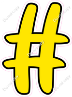 CUL 23.5" Individuals - Flat Yellow #