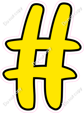 CUL 23.5" Individuals - Flat Yellow #