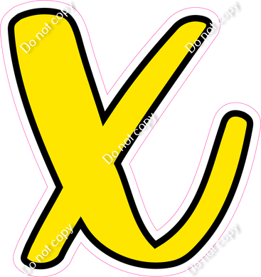 CUL 23.5" Individuals - Flat Yellow x