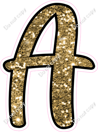 CUL 23.5" Individuals - Gold Sparkle A