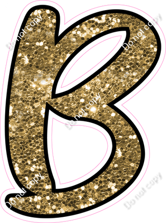 CUL 23.5" Individuals - Gold Sparkle B