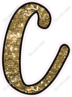 CUL 23.5" Individuals - Gold Sparkle C