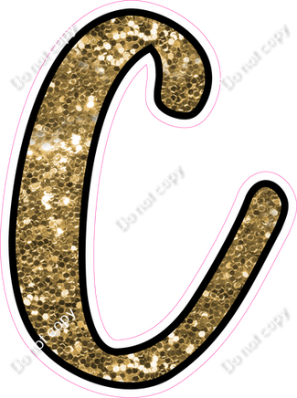 CUL 23.5" Individuals - Gold Sparkle C