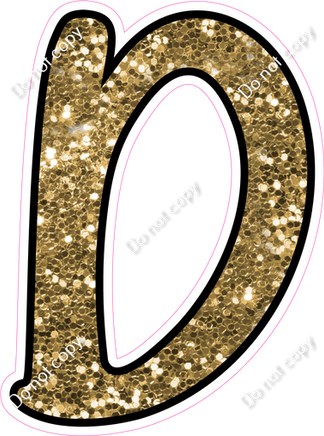 CUL 23.5" Individuals - Gold Sparkle D