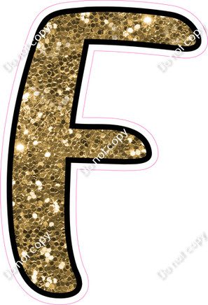 CUL 23.5" Individuals - Gold Sparkle F