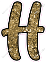 CUL 23.5" Individuals - Gold Sparkle H