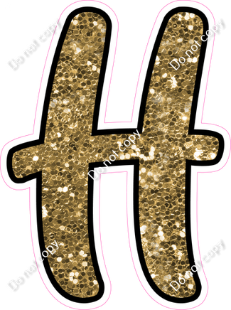 CUL 23.5" Individuals - Gold Sparkle H