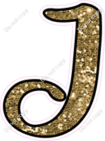 CUL 23.5" Individuals - Gold Sparkle J