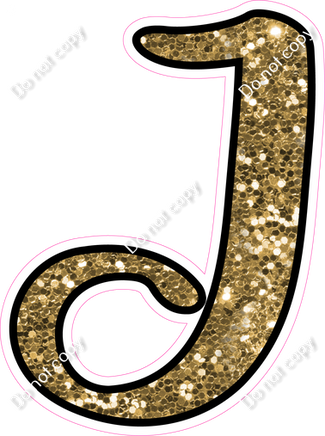 CUL 23.5" Individuals - Gold Sparkle J