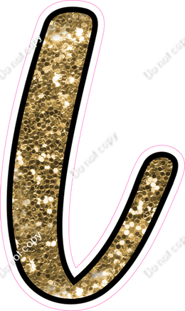 CUL 23.5" Individuals - Gold Sparkle L