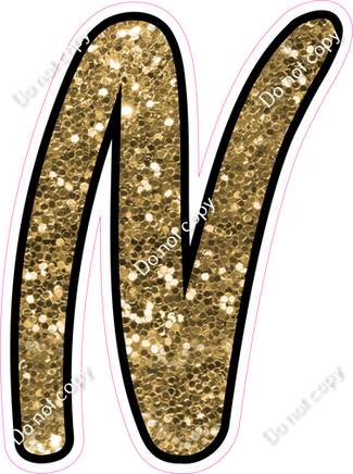 CUL 23.5" Individuals - Gold Sparkle N