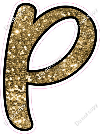 CUL 23.5" Individuals - Gold Sparkle P