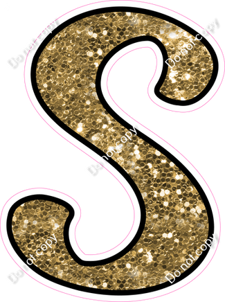 CUL 23.5" Individuals - Gold Sparkle S