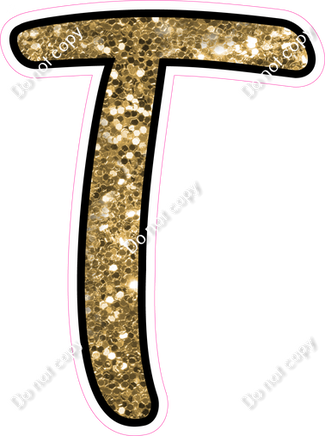 CUL 23.5" Individuals - Gold Sparkle T