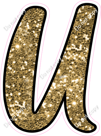 CUL 23.5" Individuals - Gold Sparkle U