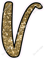 CUL 23.5" Individuals - Gold Sparkle V